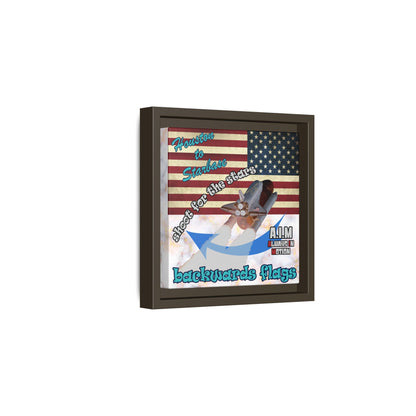 shoot for the stars - framed canvas art (white marble)