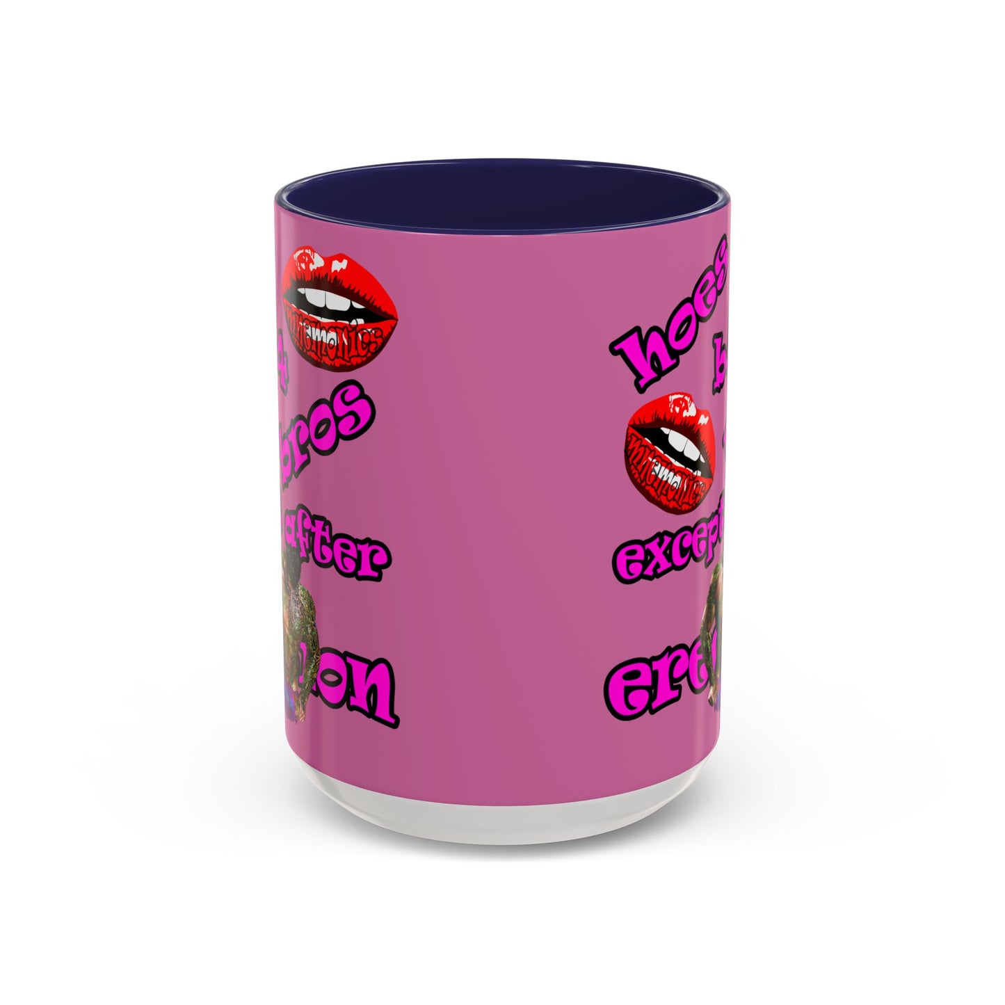 hoes b4 bros - Accent Mug (light pink)