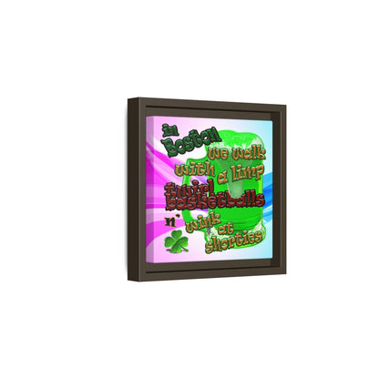 celtics logo - framed canvas art (light blue-pink wave)