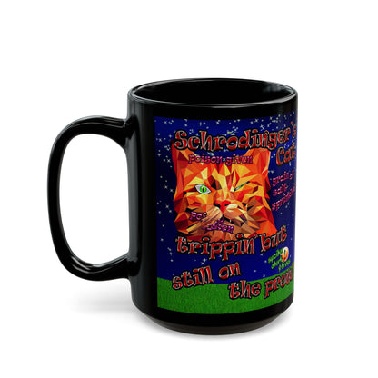 schrodinger's cat - Black Mug ('snoops' background)