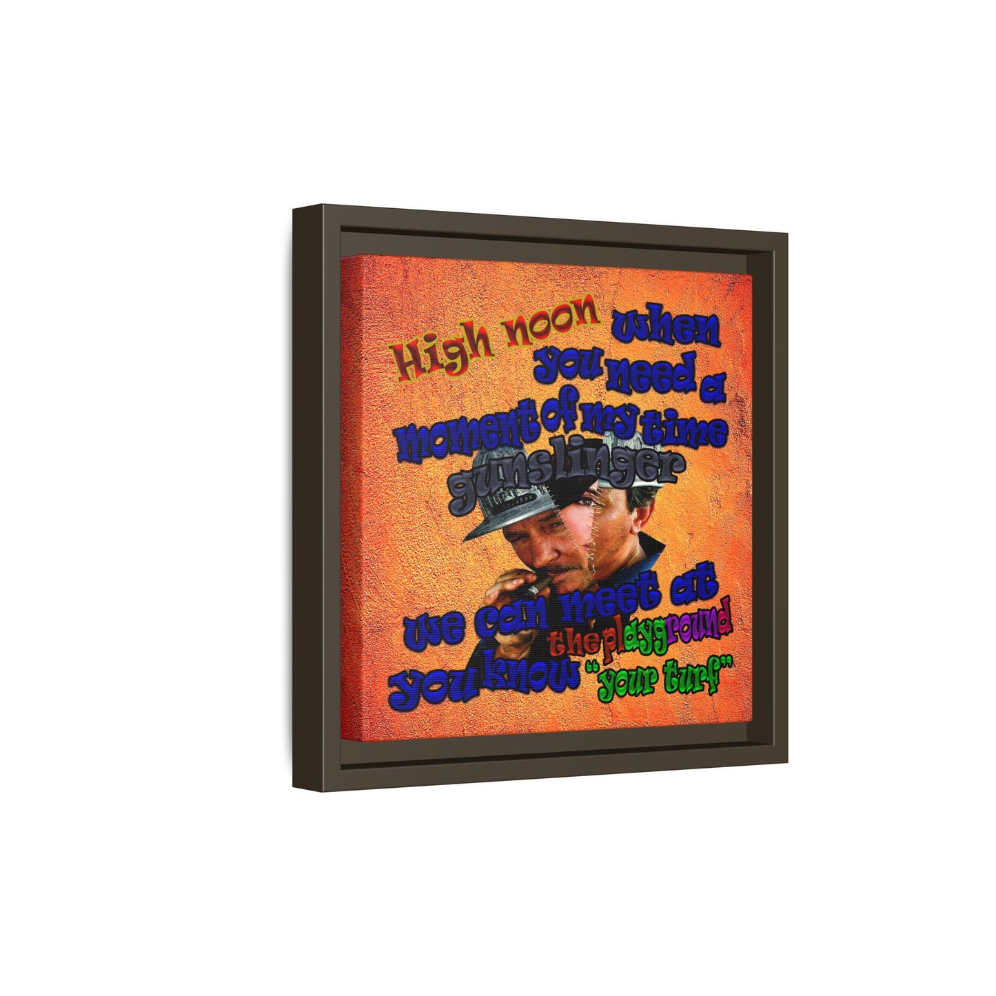 high noon - framed canvas art (burnt orange)