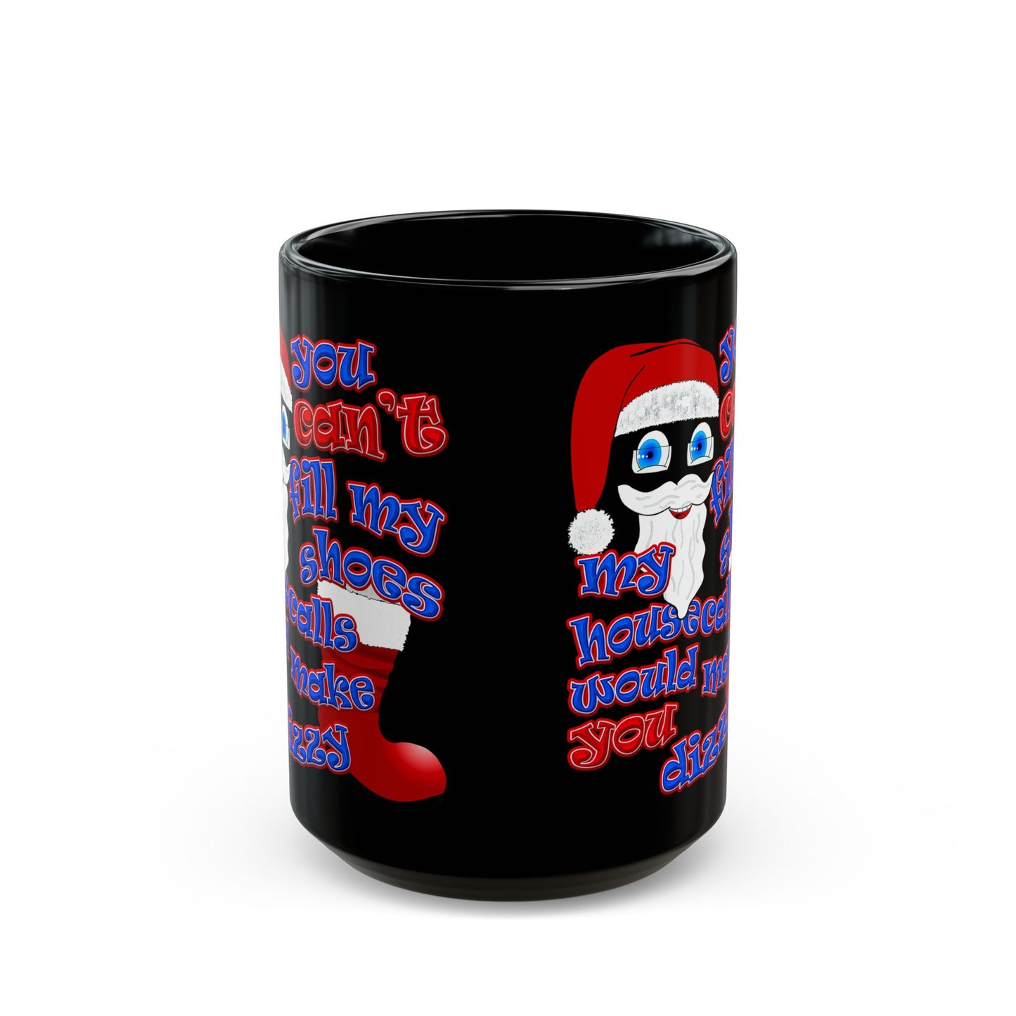 santa's shoes - Black Mug (black)