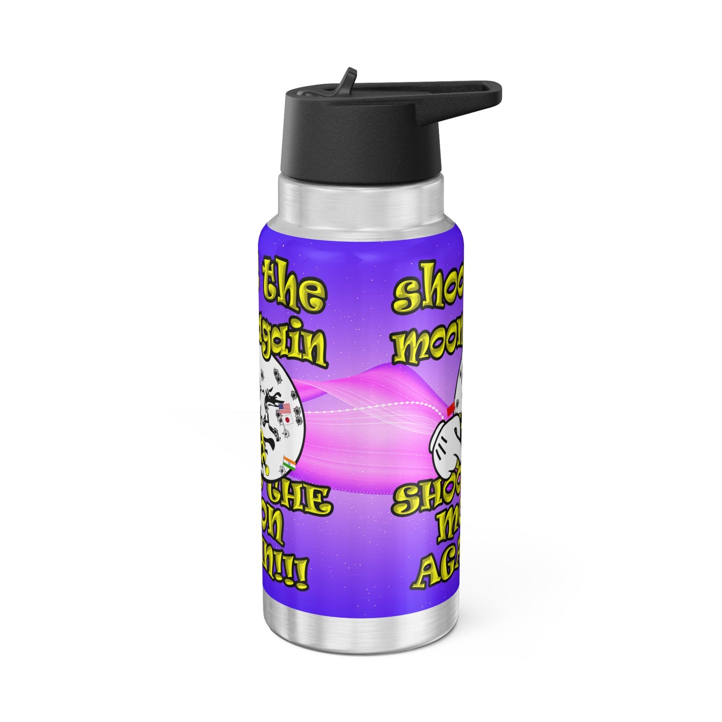 shoot the moon again - Gator Tumbler, 32oz  (purple-pink wave)