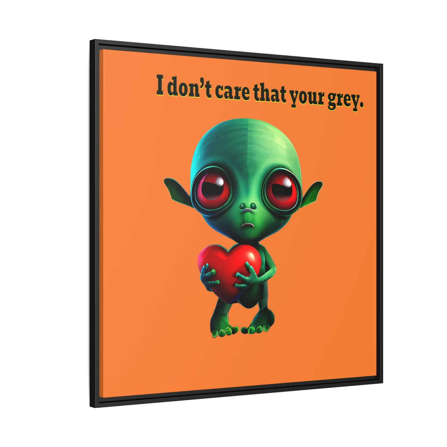 I don't care that your grey - framed canvas art (crusta)