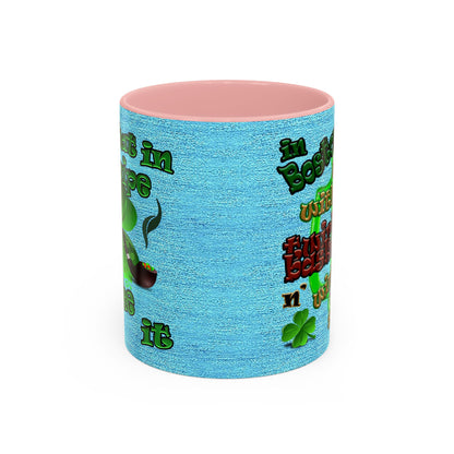 celtics logo - Accent Mug (faded blue)