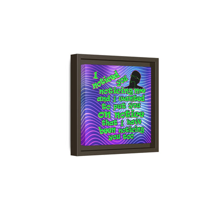 noticed you noticing - framed canvas art (purple wave)