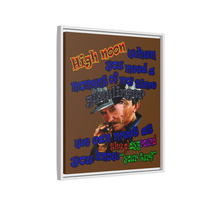 high noon - framed canvas art (brown)