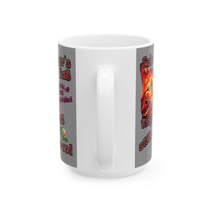 schrodinger's cat - White Mug (grey)