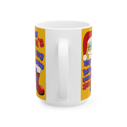 santa's shoes - White Mug (yellow)