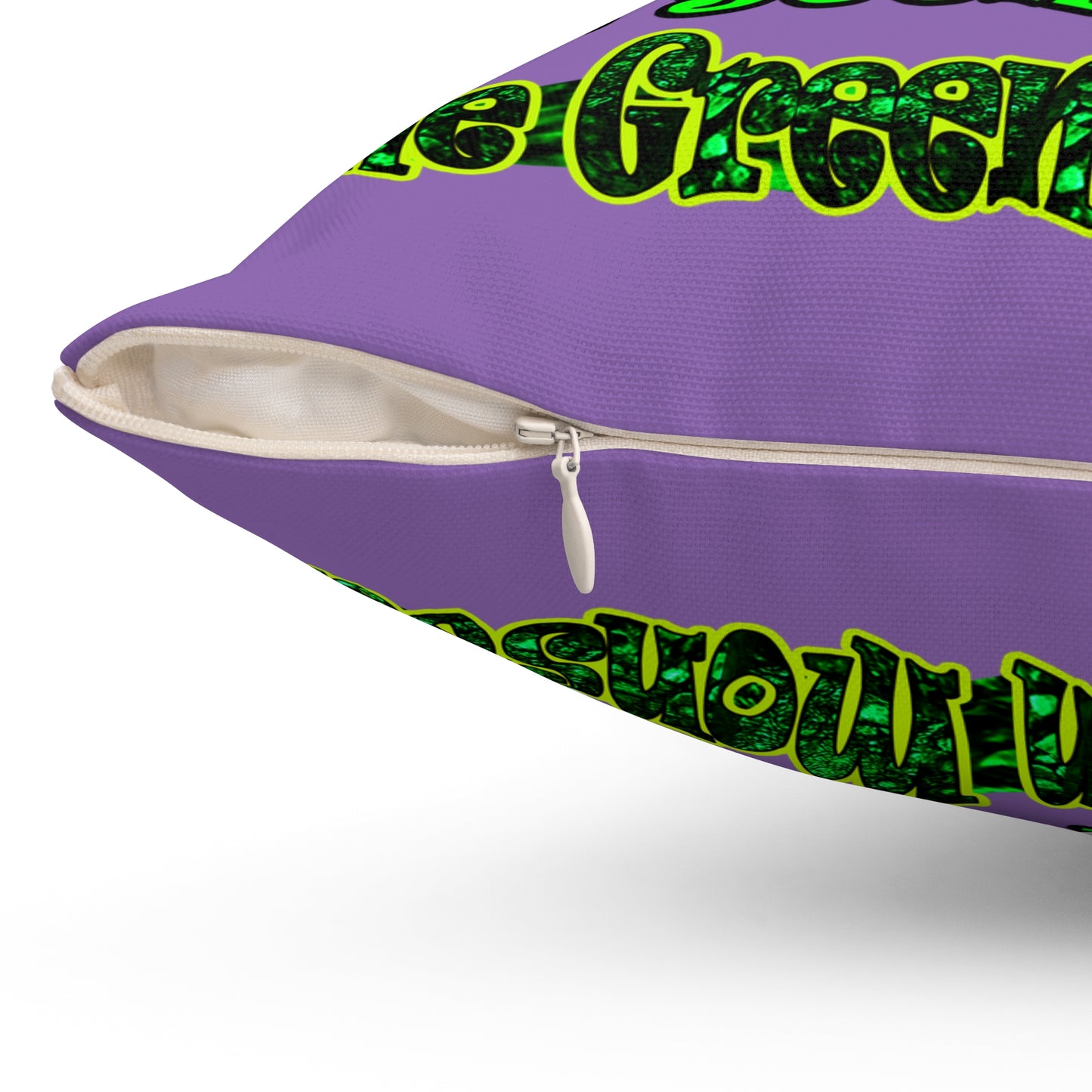 christmas spirits of boston - Spun Polyester Square Pillow - (light purple)