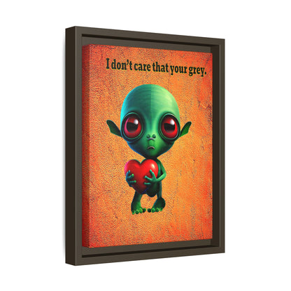 I don't care that your grey - framed canvas art (burnt orange)