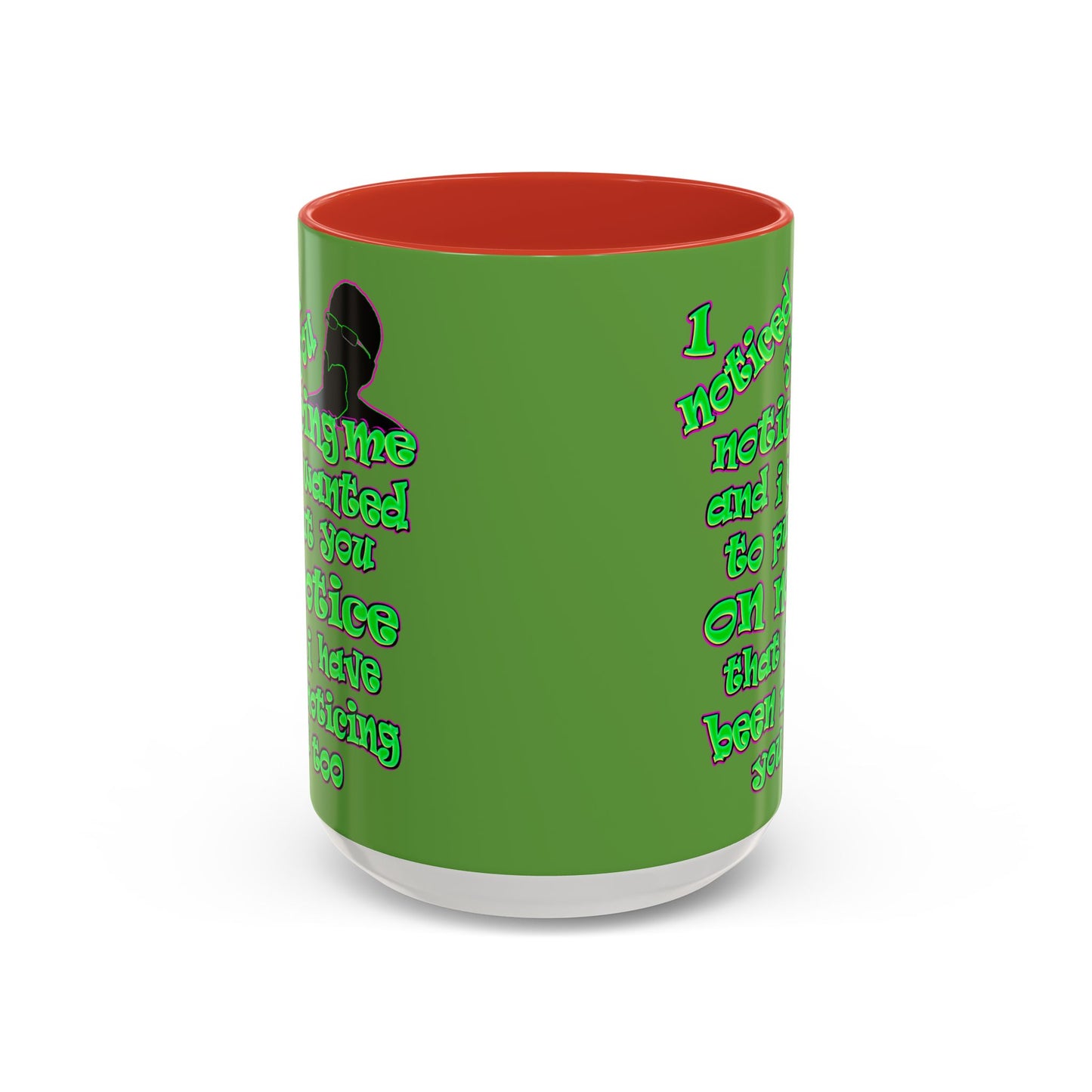 noticed you noticing - Accent Mug (green)