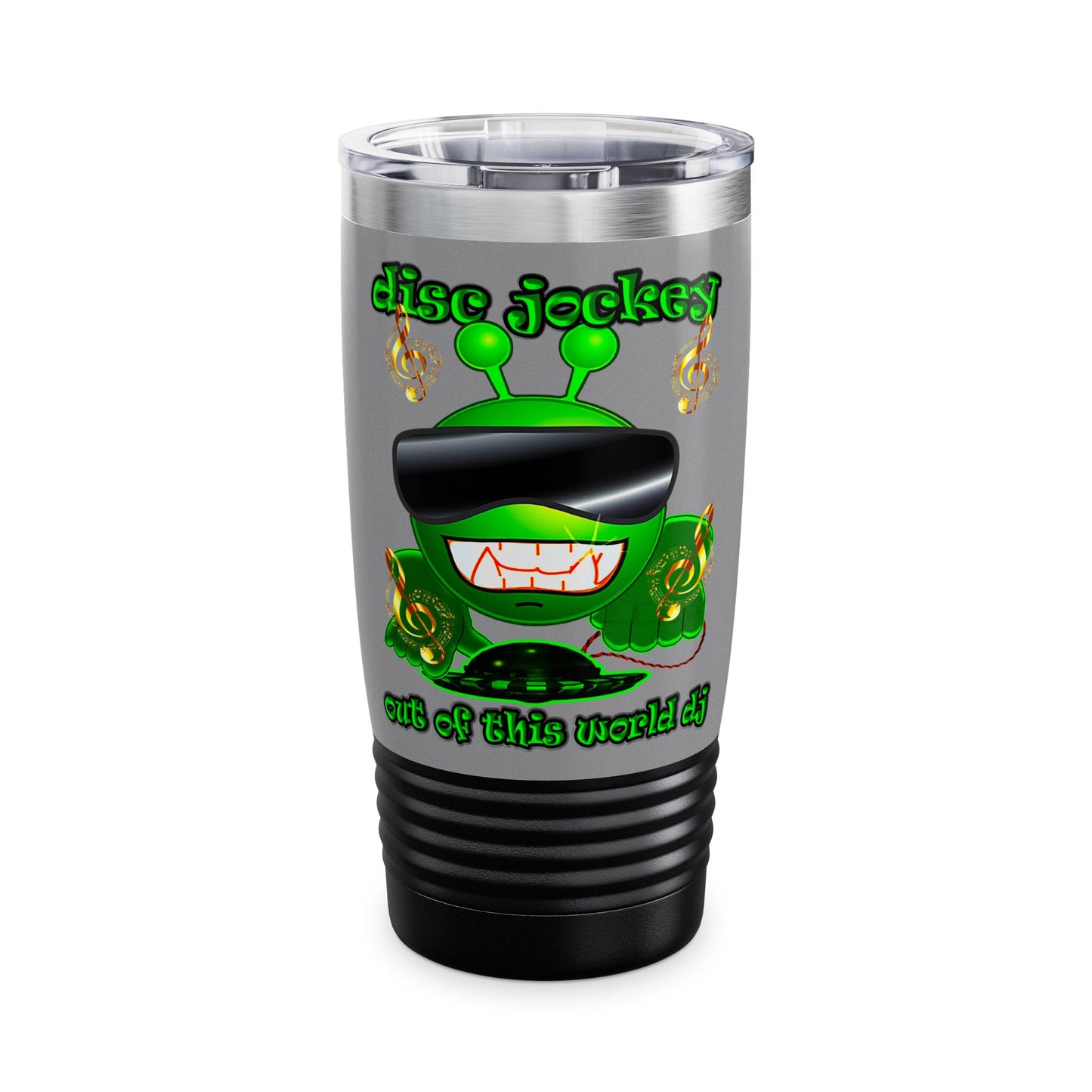 disc jockey - Ringneck Tumbler, 20oz (grey)
