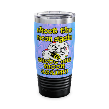shoot the moon again - Ringneck Tumbler, 20oz (light blue-purple wave)