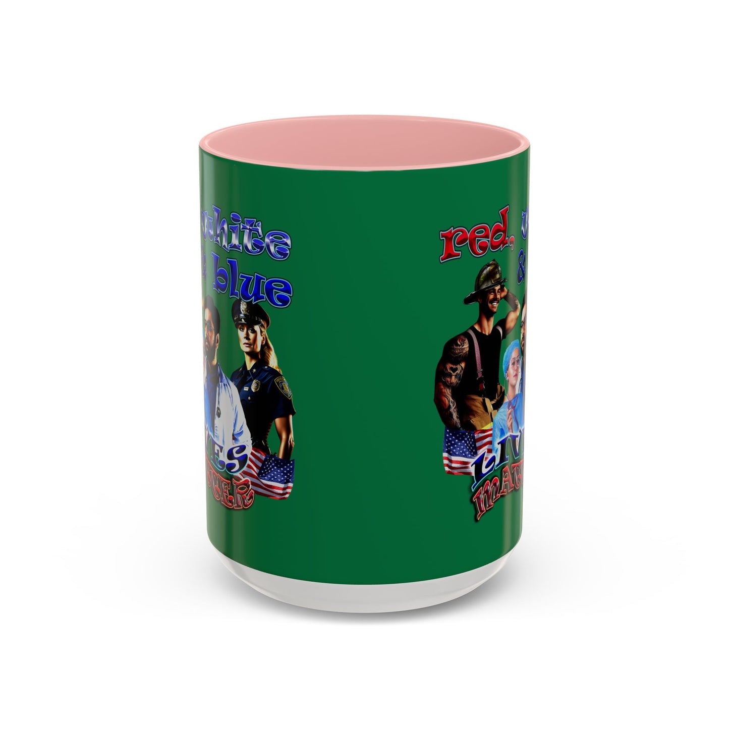 rw&b lives matter - Accent Mug (dark green)