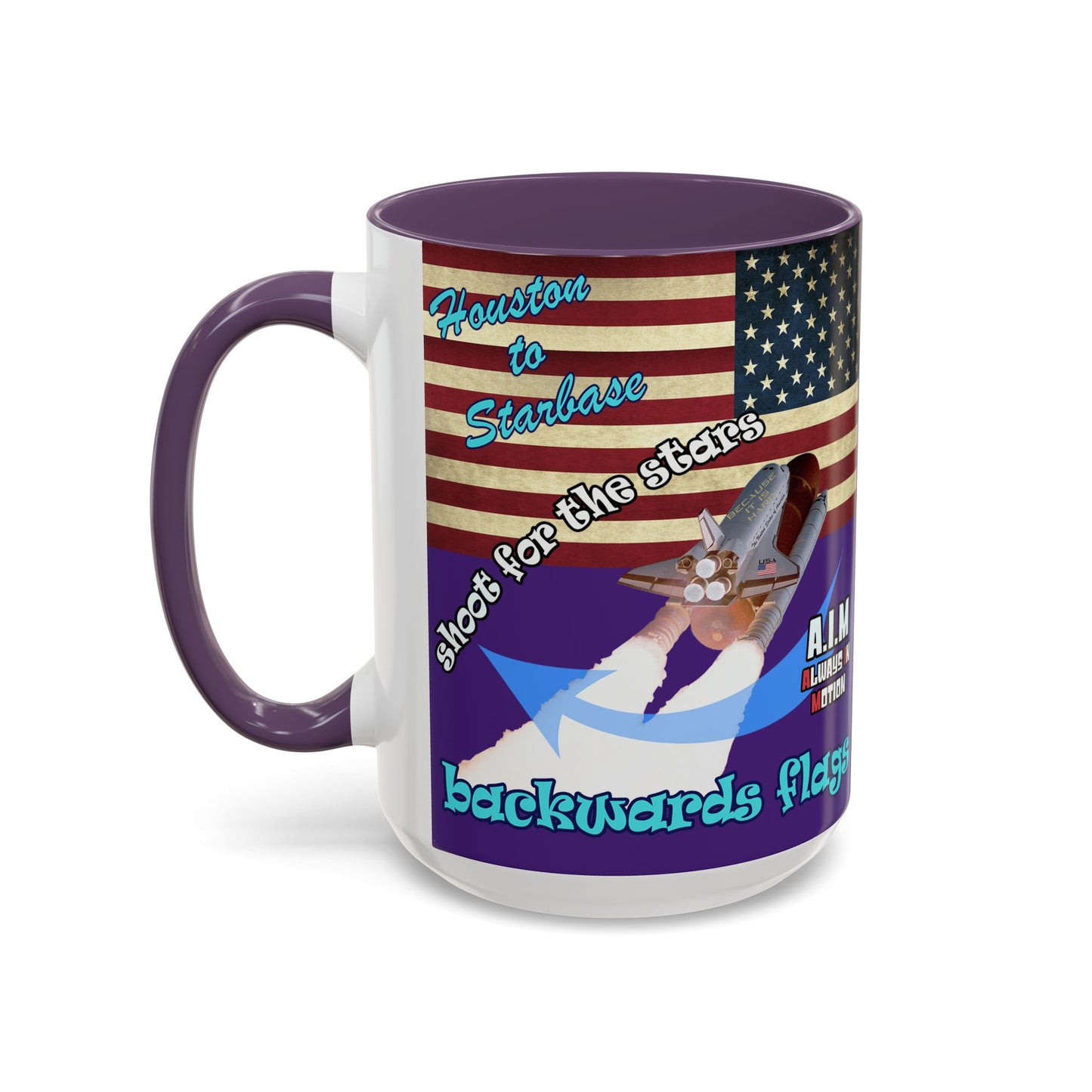 shoot for the stars - Accent Mug (purple)