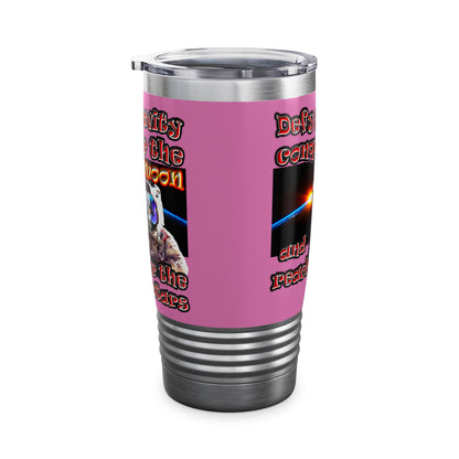 defy conquer reach - Ringneck Tumbler, 20oz (light pink)