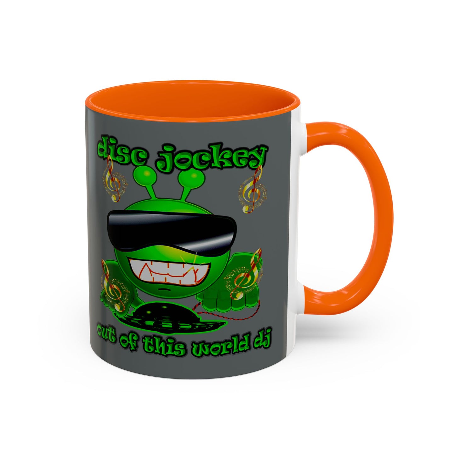 disc jockey - Accent Mug (dark grey)