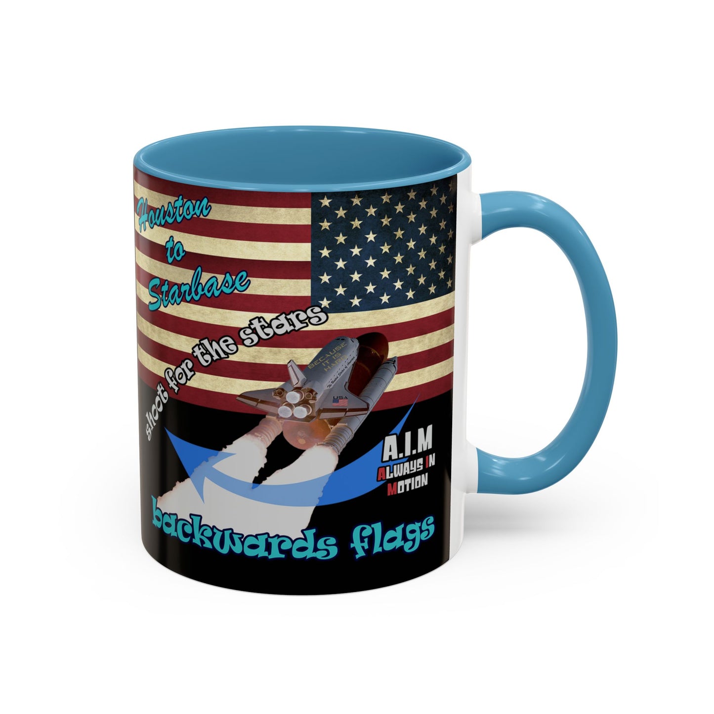 shoot for the stars - Accent Mug (black)