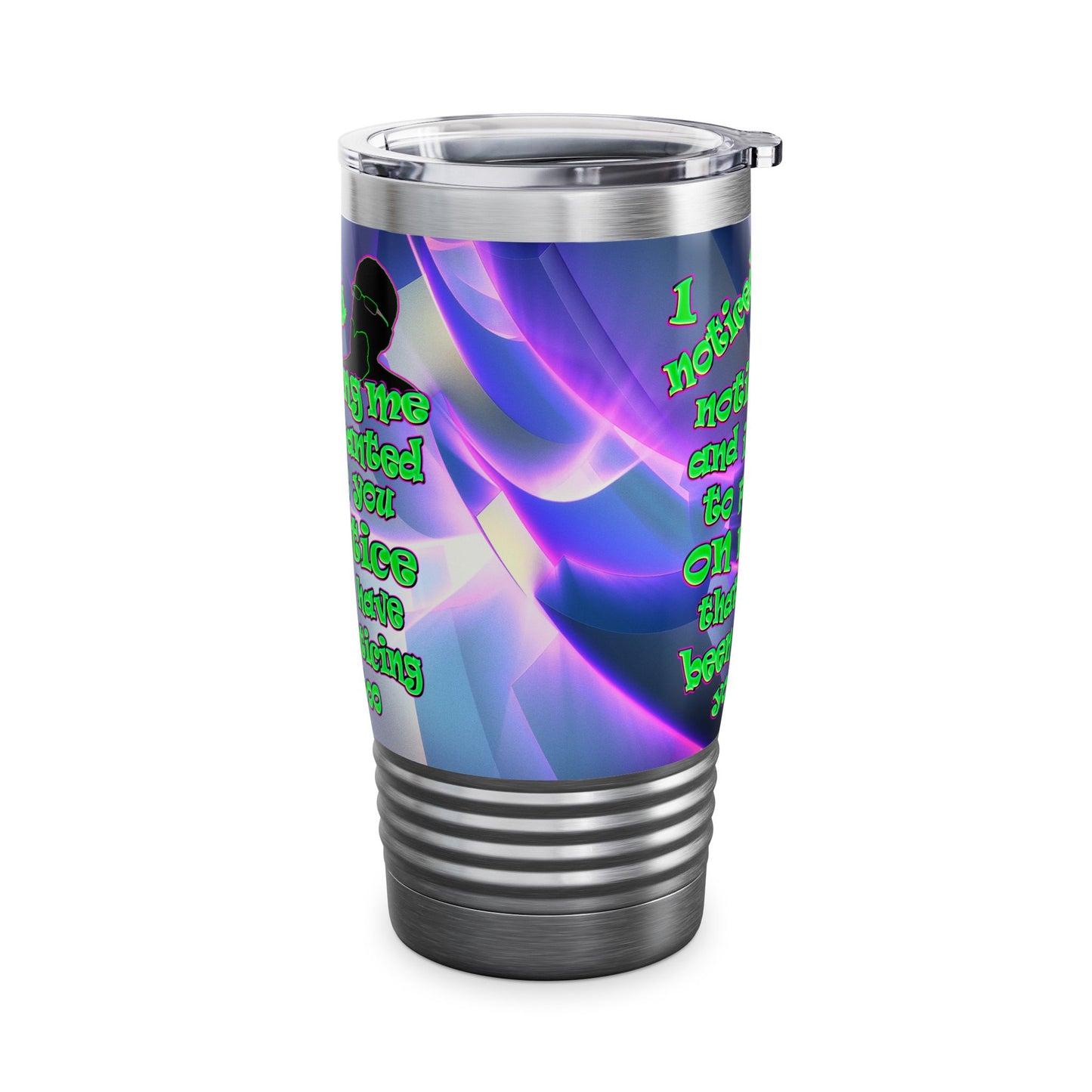 noticed you noticing - Ringneck Tumbler, 20oz (grey-pink wave)
