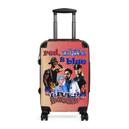 rw&b lives matter - Suitcase (yellow-orange wave)