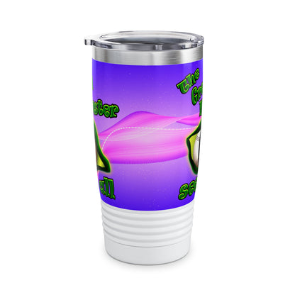 green monster - Ringneck Tumbler, 20oz (purple-pink wave)