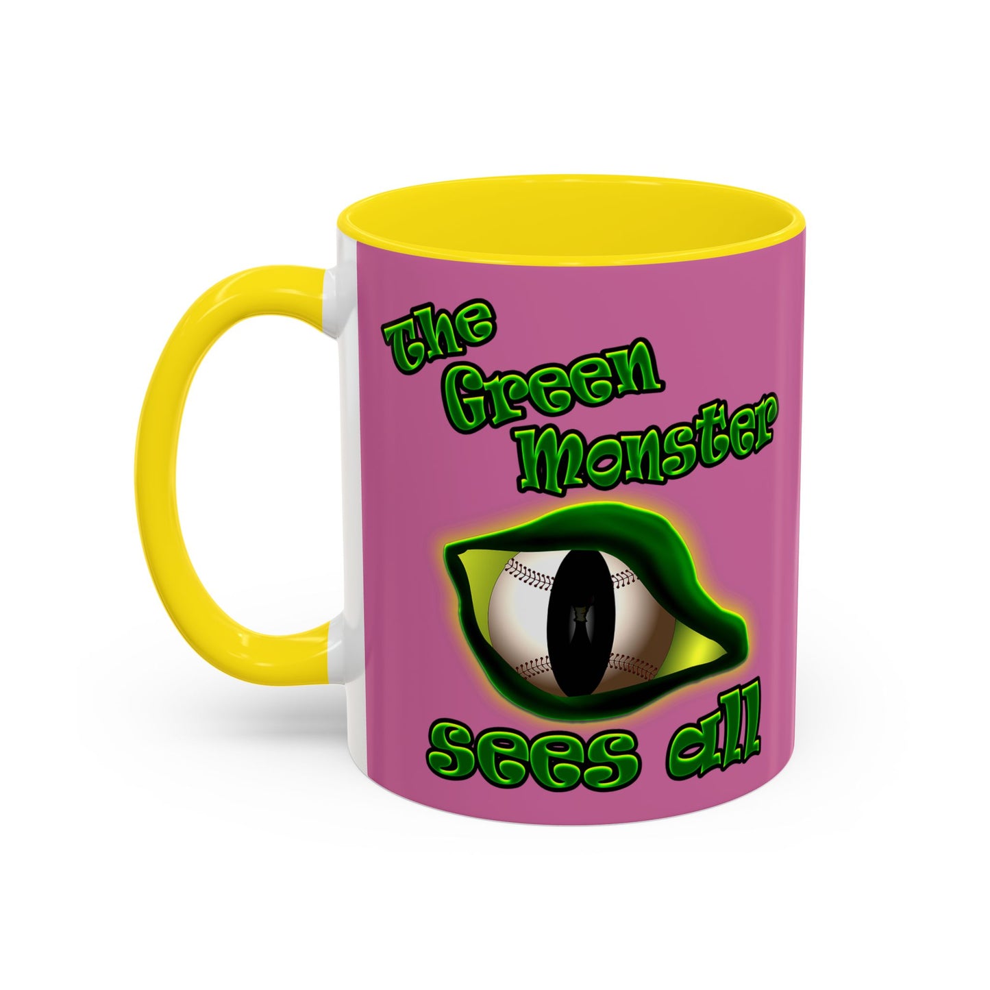 green monster - Accent Mug (light pink)