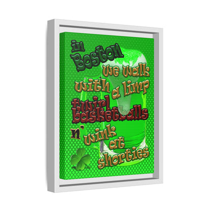 celtics logo - framed canvas art (logo green)