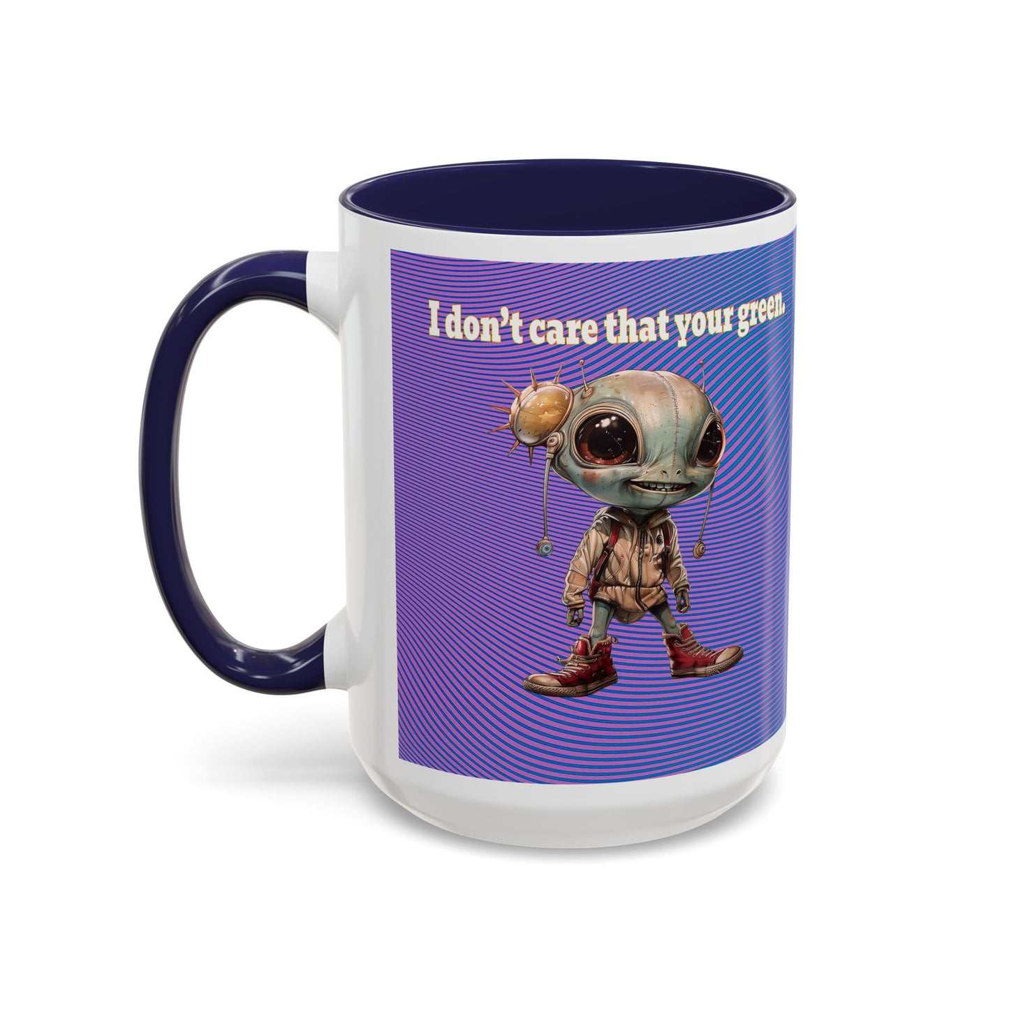 I don't care that your grey - Accent Mug (light blue-purple wave)