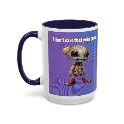 I don't care that your grey - Accent Mug (light blue-purple wave)
