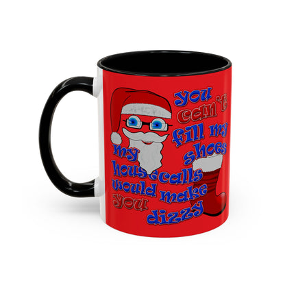 santa's shoes - Accent Mug (red)