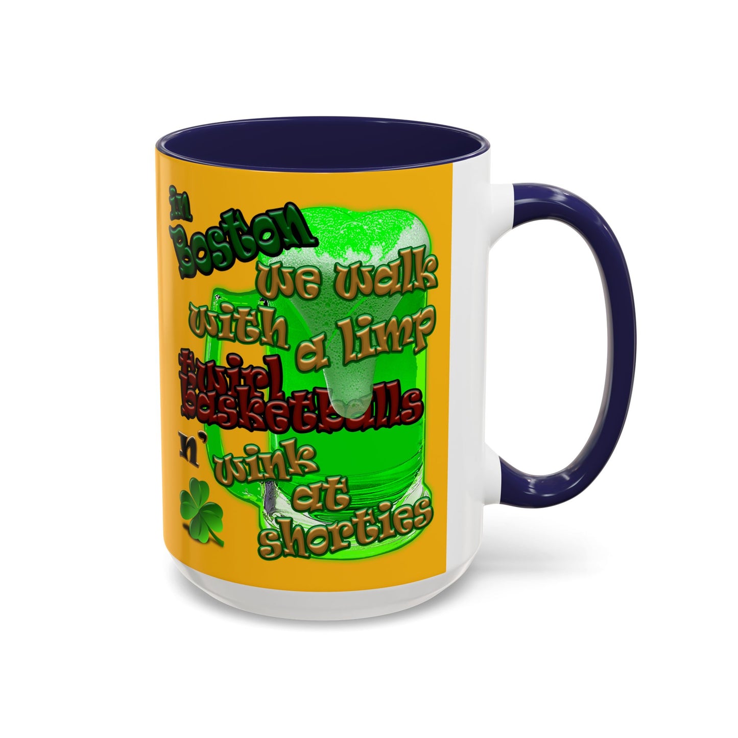 celtics logo - Accent Mug (yellow)