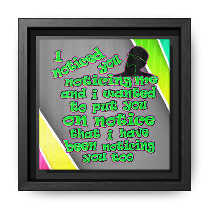 noticed you noticing - framed canvas art (rainbow split)