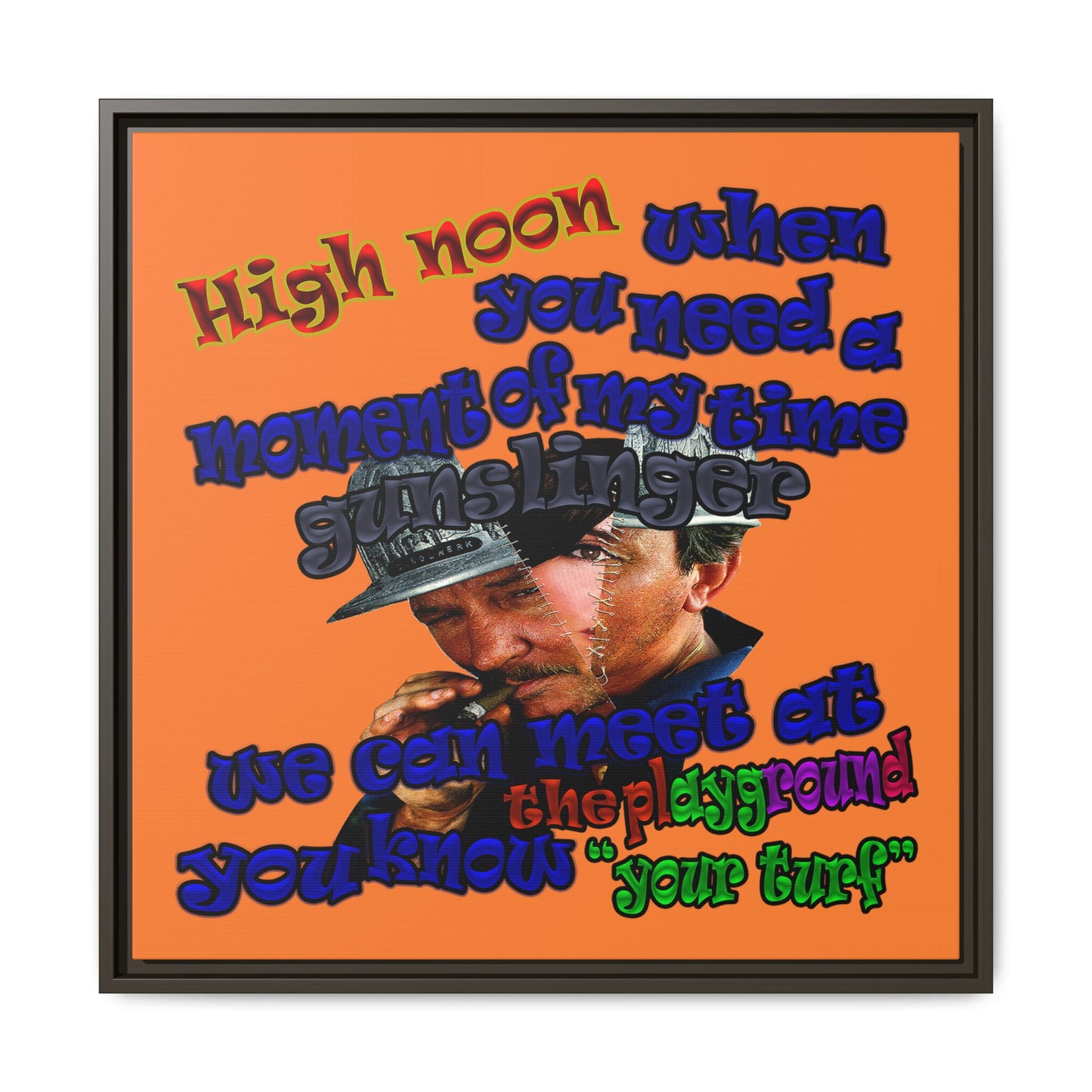 high noon - framed canvas art (crusta)