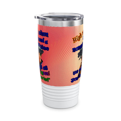 high noon - Ringneck Tumbler, 20oz (yellow-orange wave)