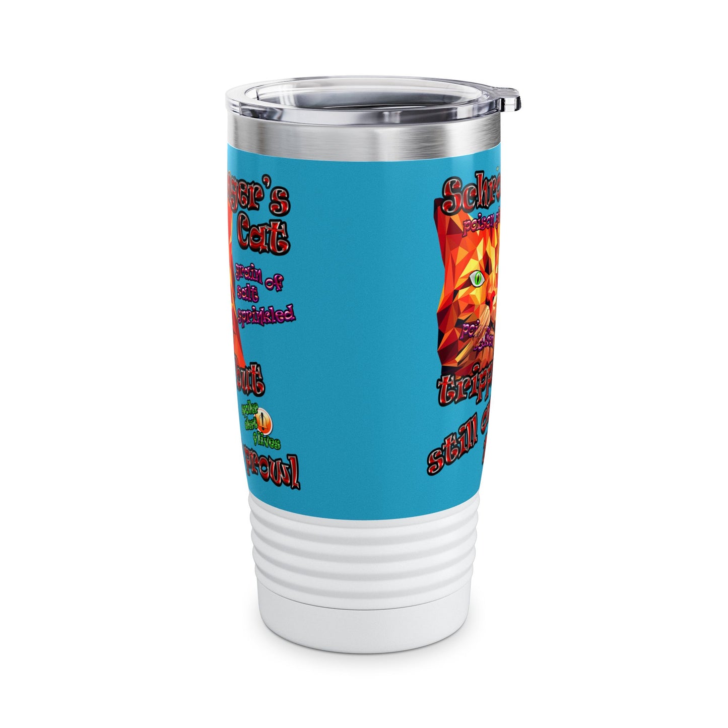 schrodinger's cat - Ringneck Tumbler, 20oz (turquoise)