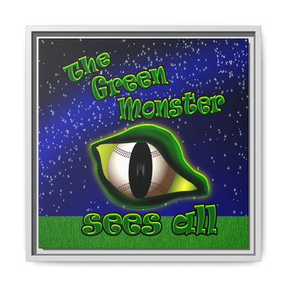 green monster - framed canvas art ('snoops' background)