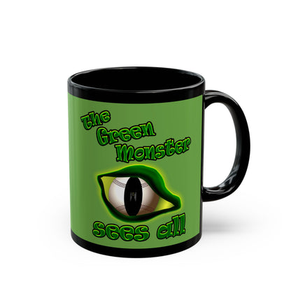 green monster - Black Mug (green)