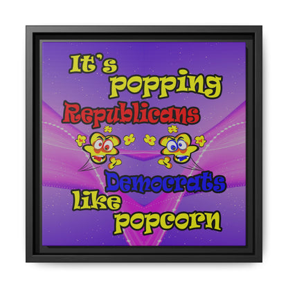 popping like popcorn - framed canvas art (purple-pink wave)