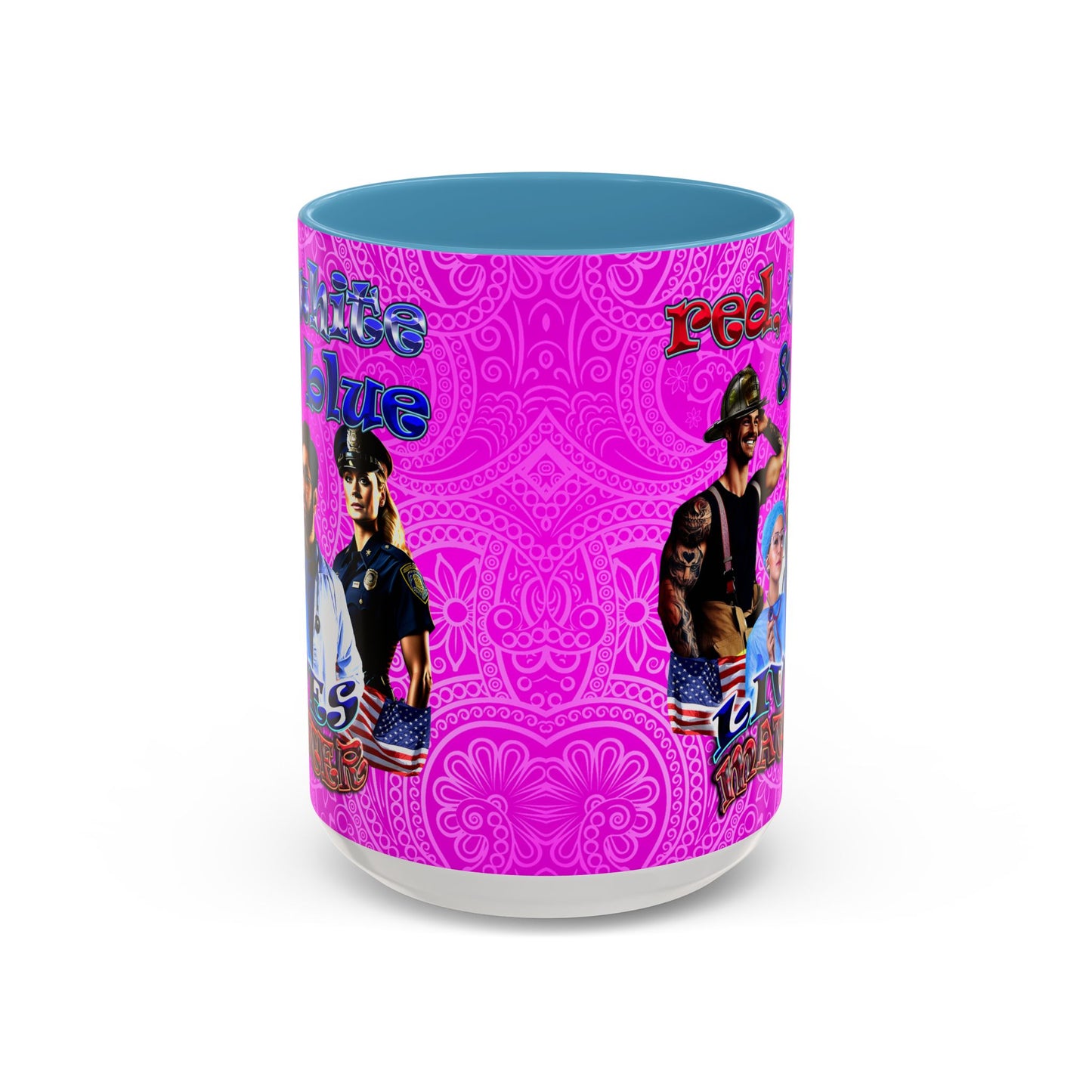 rw&b lives matter - Accent Mug (pink swirl)