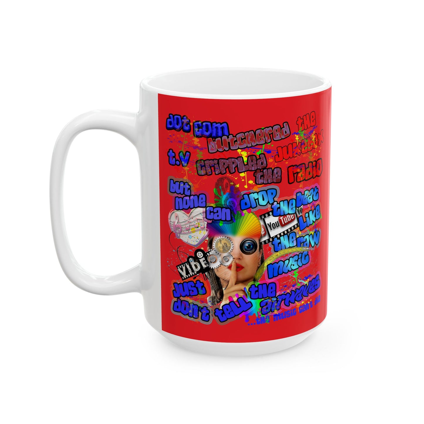 drop the beat - White Mug (red)