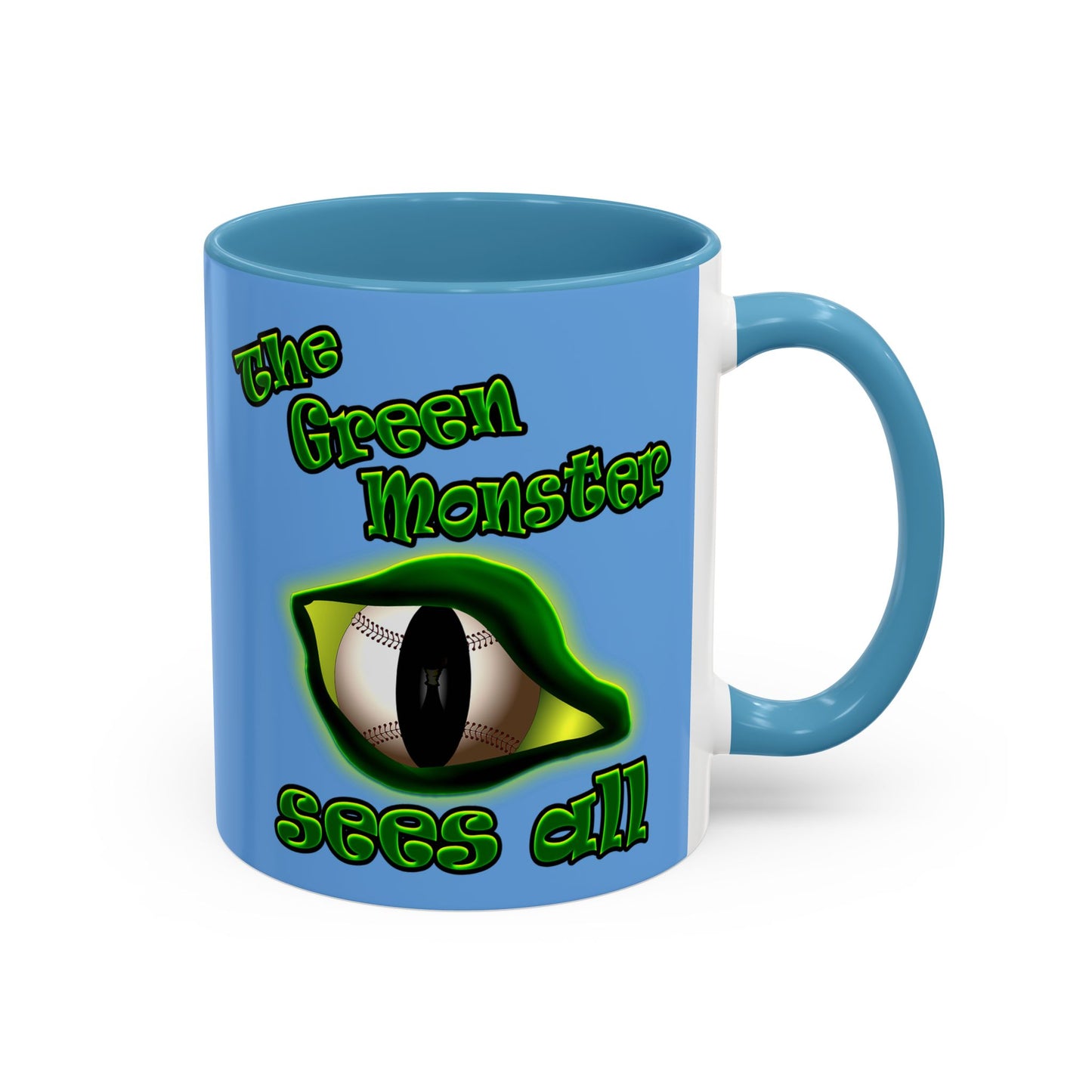 green monster - Accent Mug (light blue)