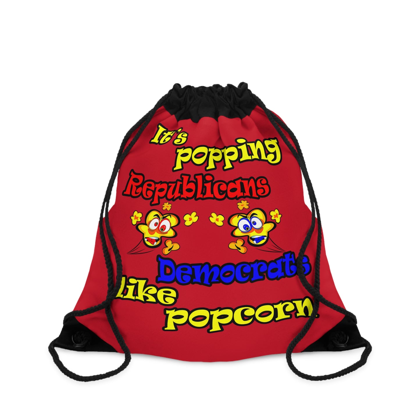 popping like popcorn - Drawstring Bag (dark red)