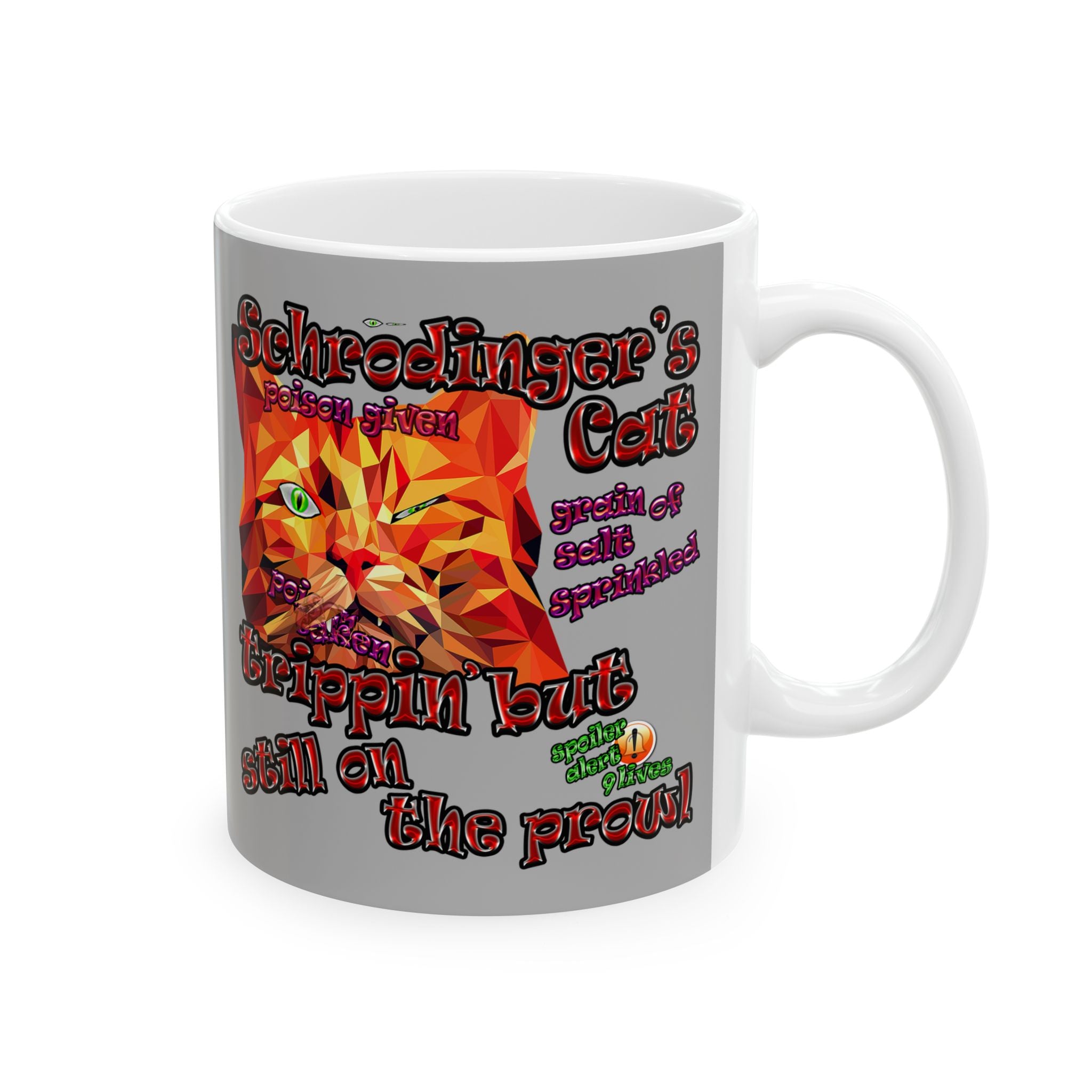 schrodinger's cat - White Mug (light grey)