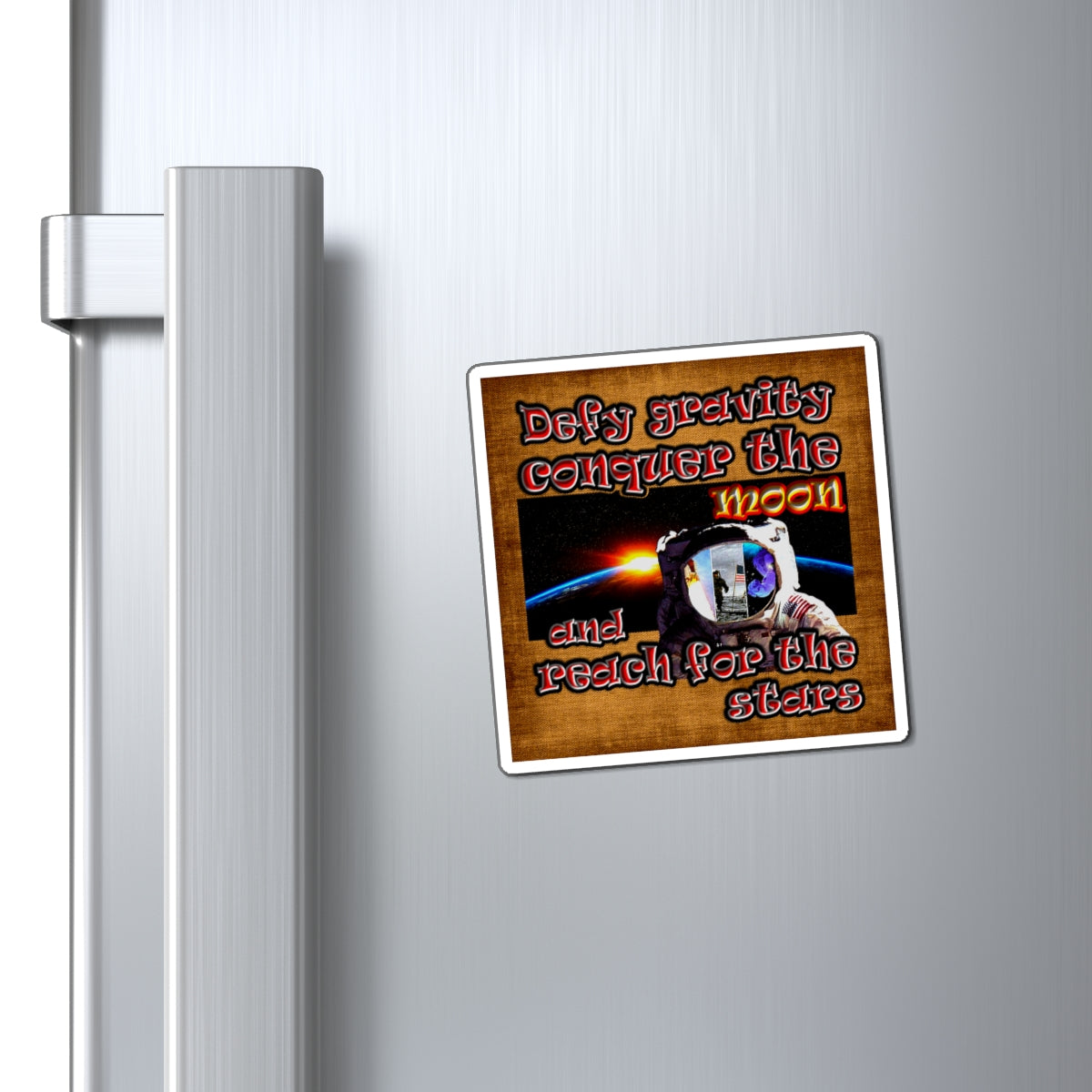 defy conquer reach - Magnets - (brown papyrus)