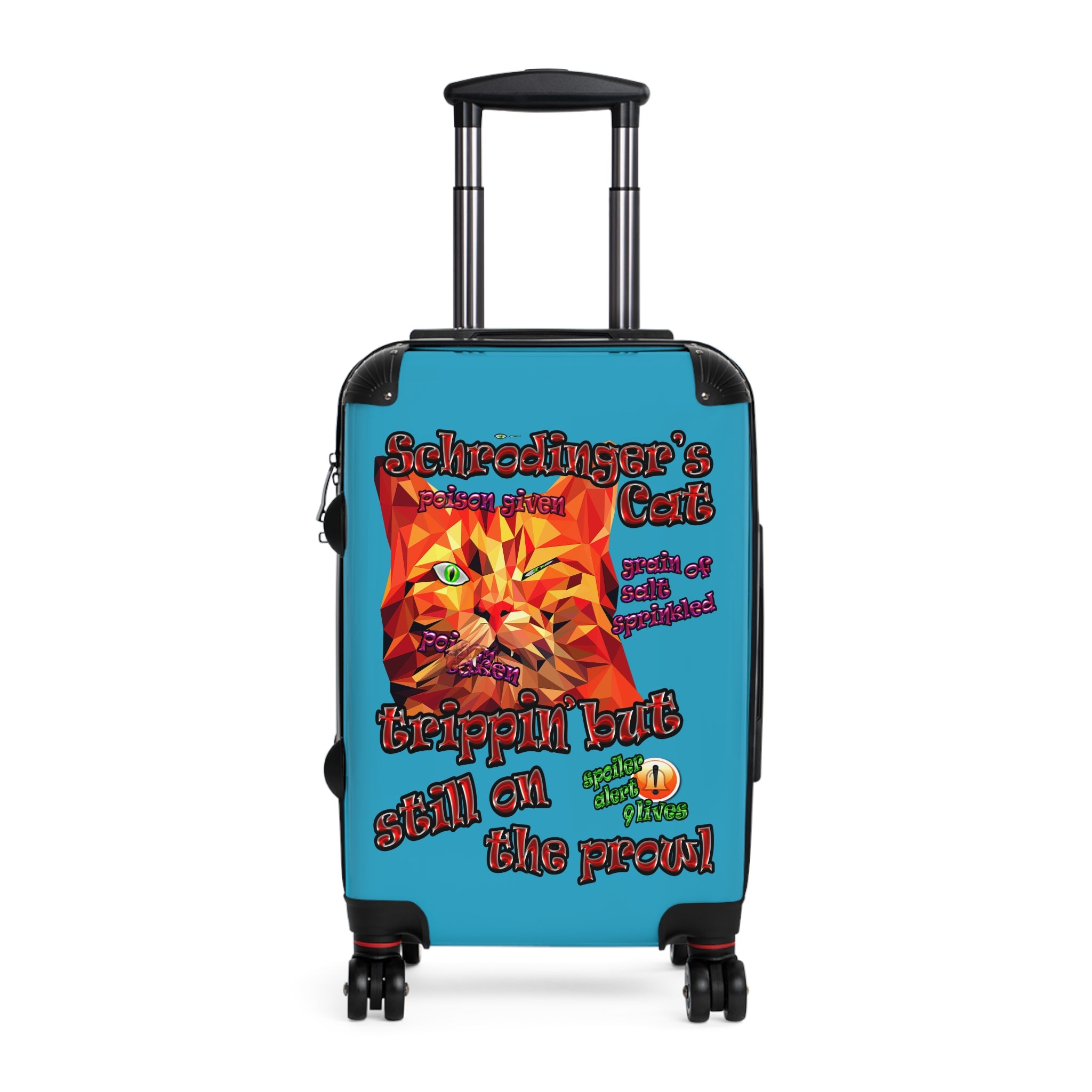 schrodinger's cat - suitcase (turquoise)