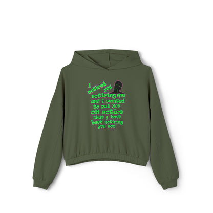 noticed you noticing - Women's Cinched Bottom Hoodie
