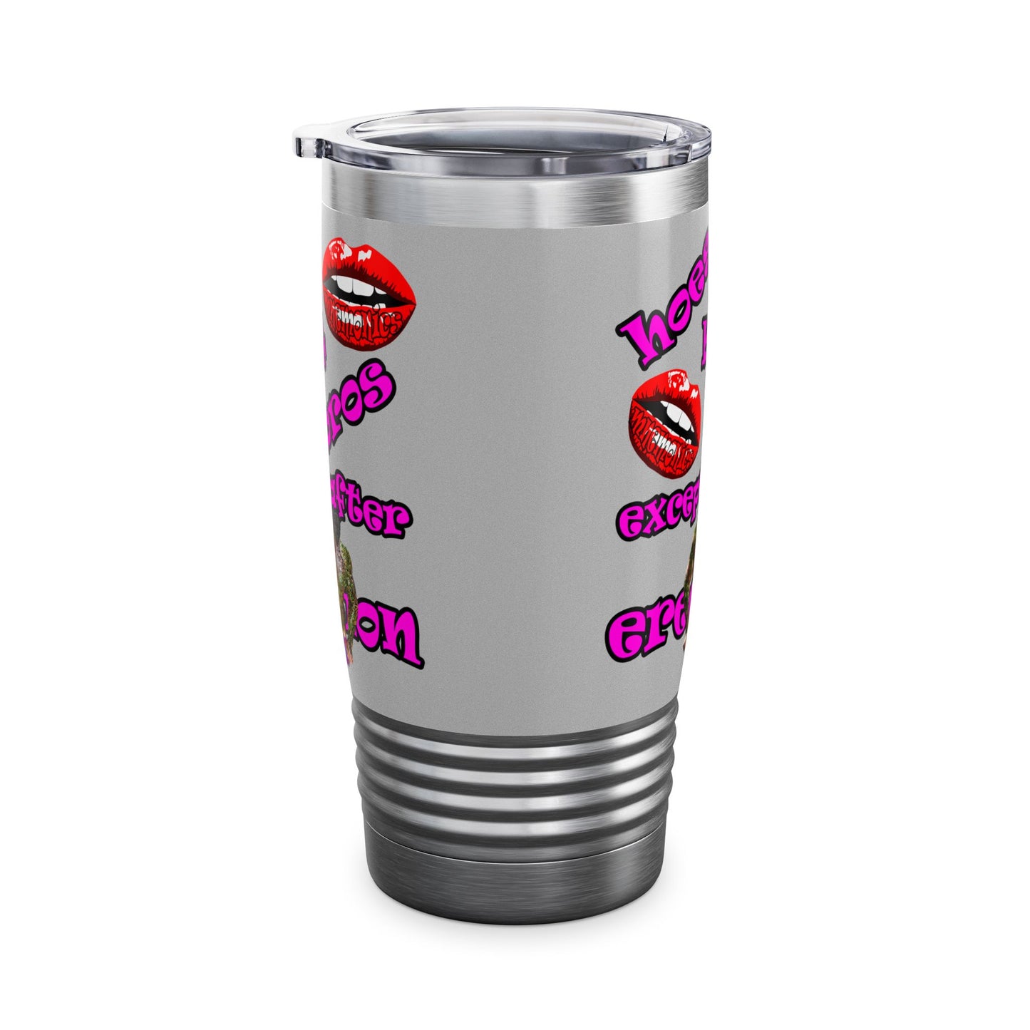hoes b4 bros - Ringneck Tumbler, 20oz (light grey)