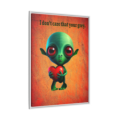 I don't care that your grey - framed canvas art (burnt orange)