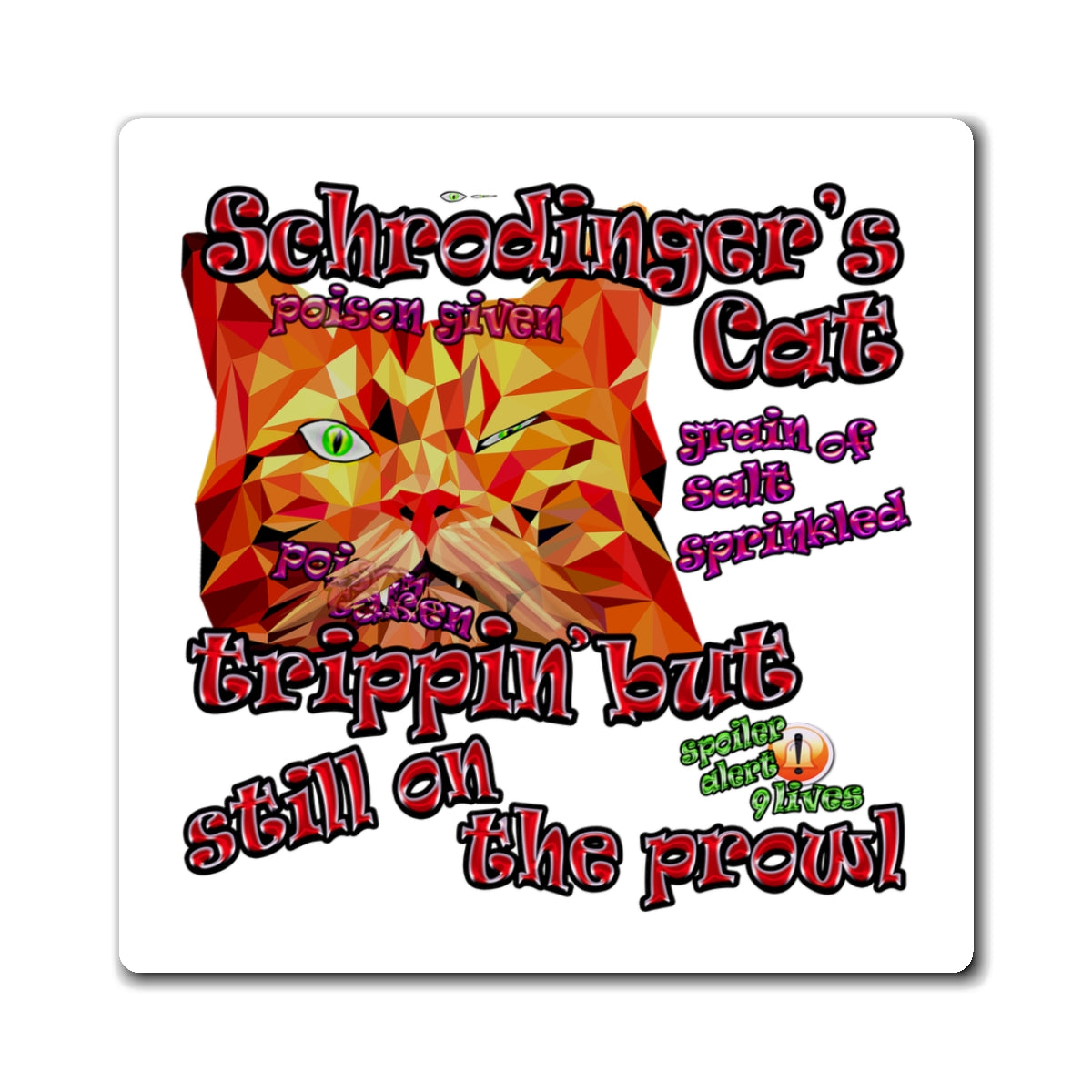 schrodinger's cat - Magnets - (white)
